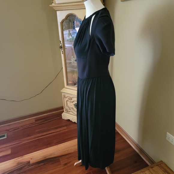 BURBERRY PRORSUM |  BLK FAUX WRAP MINI DRESS - Picture 4 of 12